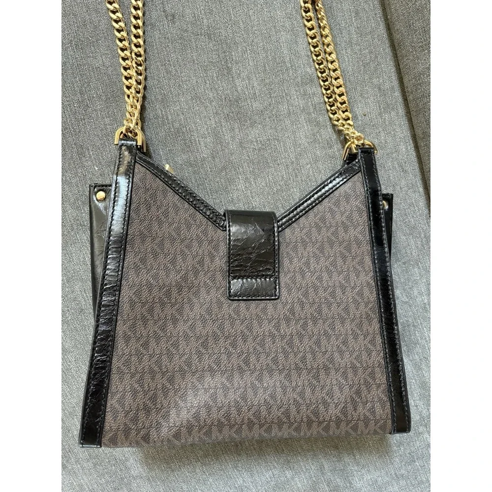MICHAEL KORS Whitney Signature Small Logo Brown Purse, Wallet, Dustbag MSRP $457
